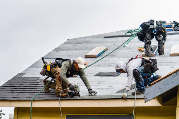 Professional Gutter Installation technician working in Woodbury, MN
